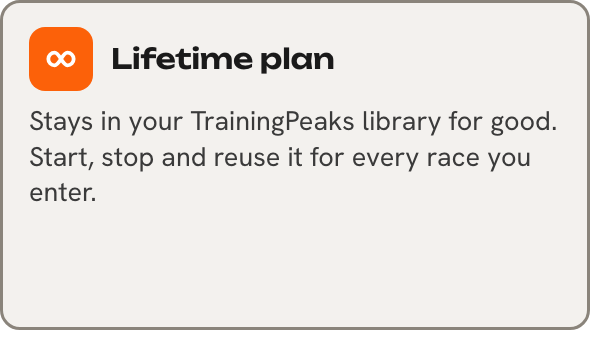 Lifetime access to your plan